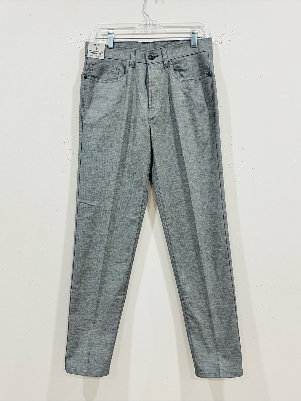 Kenneth Cole‎ Mens Reaction Casual Pants Gray Heathered Pockets Knit 30x32  NWT